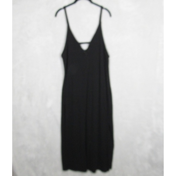 LNA Clothing Black Sleeveless Midi Dress Estelle V Neck Stretchy Womens 3X - Picture 5 of 13
